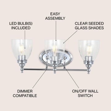 Marais Metal/Glass LED Vanity